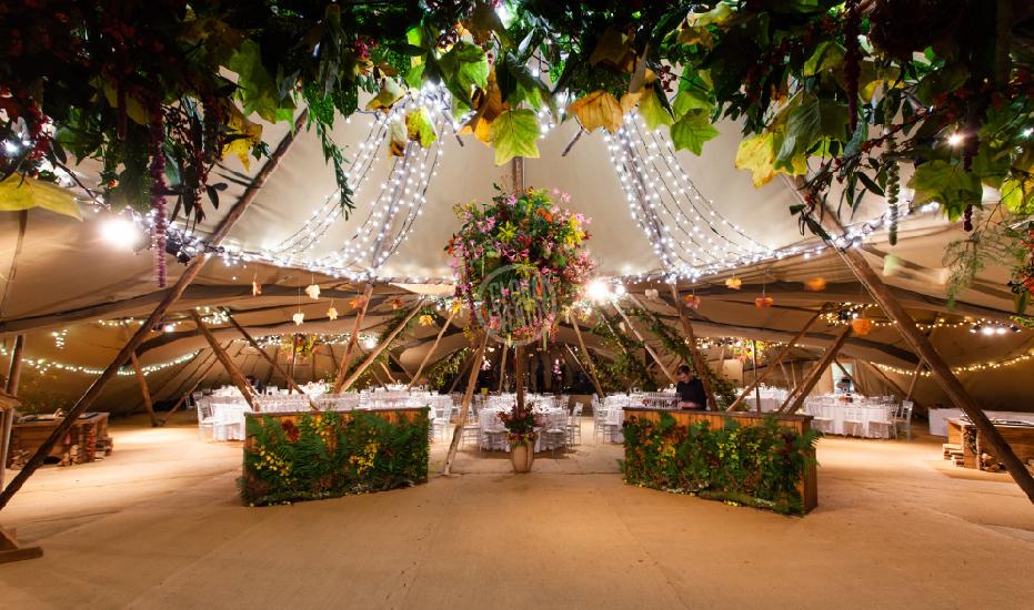 Iluminación para carpas y eventos
